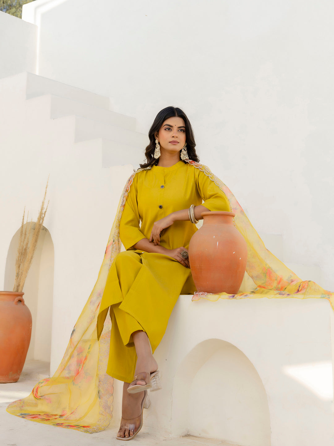 Naaz Women Kurta and Pant Sets With Dupatta shimmer Silk fabric - FitVibe Fashion