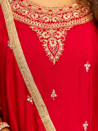 Mohini Elegant Ready to Wear Anarkali Kurta Set in Soft Silk Blend with Embroidered Dupatta and Perfect Fit - FitVibe Fashion