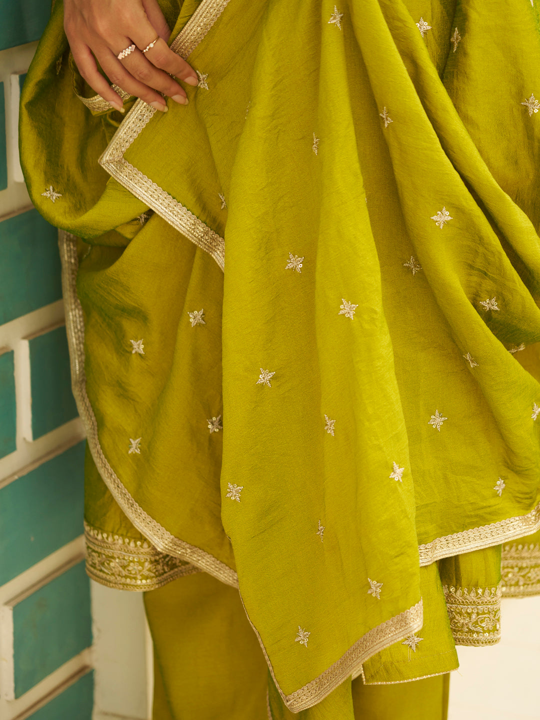 Kia Yoke Design Silk Blend Anarkali Suit With Dupatta - FitVibe Fashion