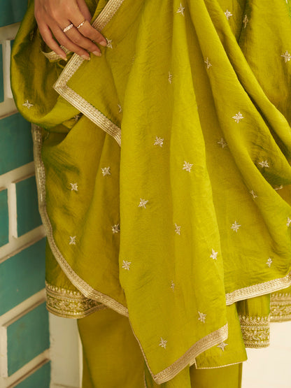 Kia Yoke Design Silk Blend Anarkali Suit With Dupatta - FitVibe Fashion