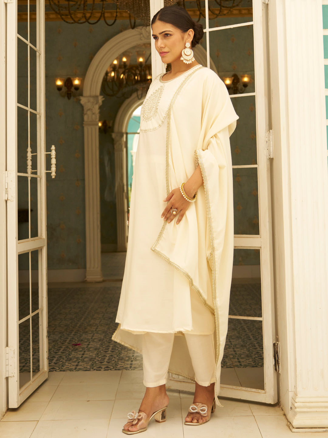 Vaani Anarkali Kurta and Pant Dupatta Set - FitVibe Fashion
