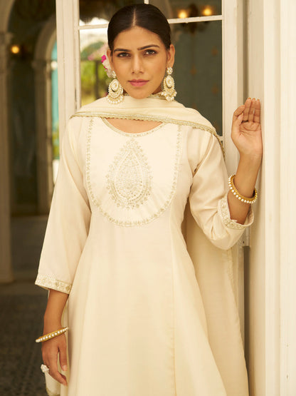 Vaani Anarkali Kurta and Pant Dupatta Set - FitVibe Fashion