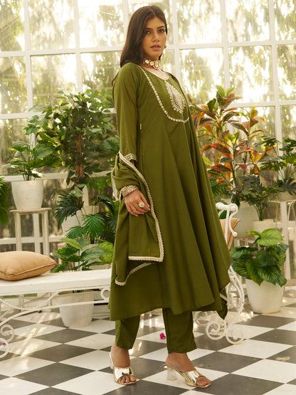 Vaani Anarkali Kurta and Pant Dupatta Set - FitVibe Fashion