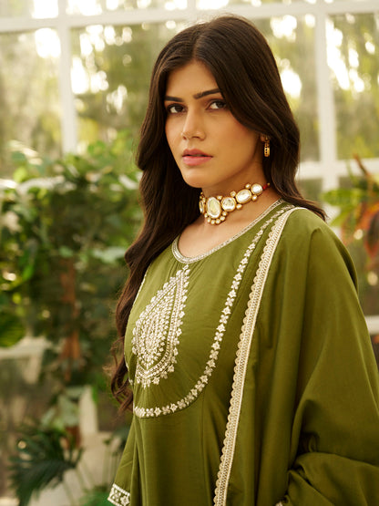 Vaani Anarkali Kurta and Pant Dupatta Set - FitVibe Fashion