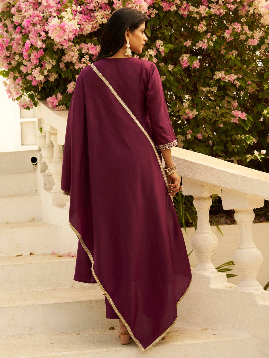 Vaani Anarkali Kurta and Pant Dupatta Set - FitVibe Fashion