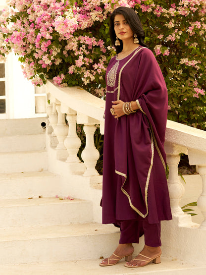 Vaani Anarkali Kurta and Pant Dupatta Set - FitVibe Fashion