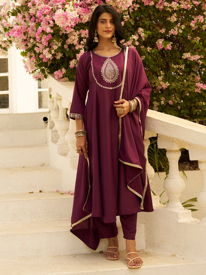 Vaani Anarkali Kurta and Pant Dupatta Set - FitVibe Fashion
