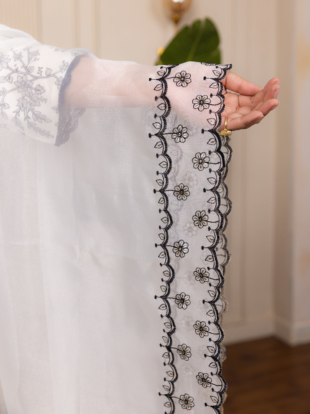 Vyomika Cream Silk Blend Kurta with Trousers & Dupatta Suits - FitVibe Fashion