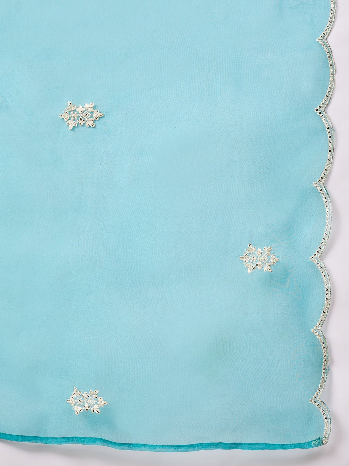 Saundh Blue Silk Blend Embroidered Kurta Set Suits - FitVibe Fashion