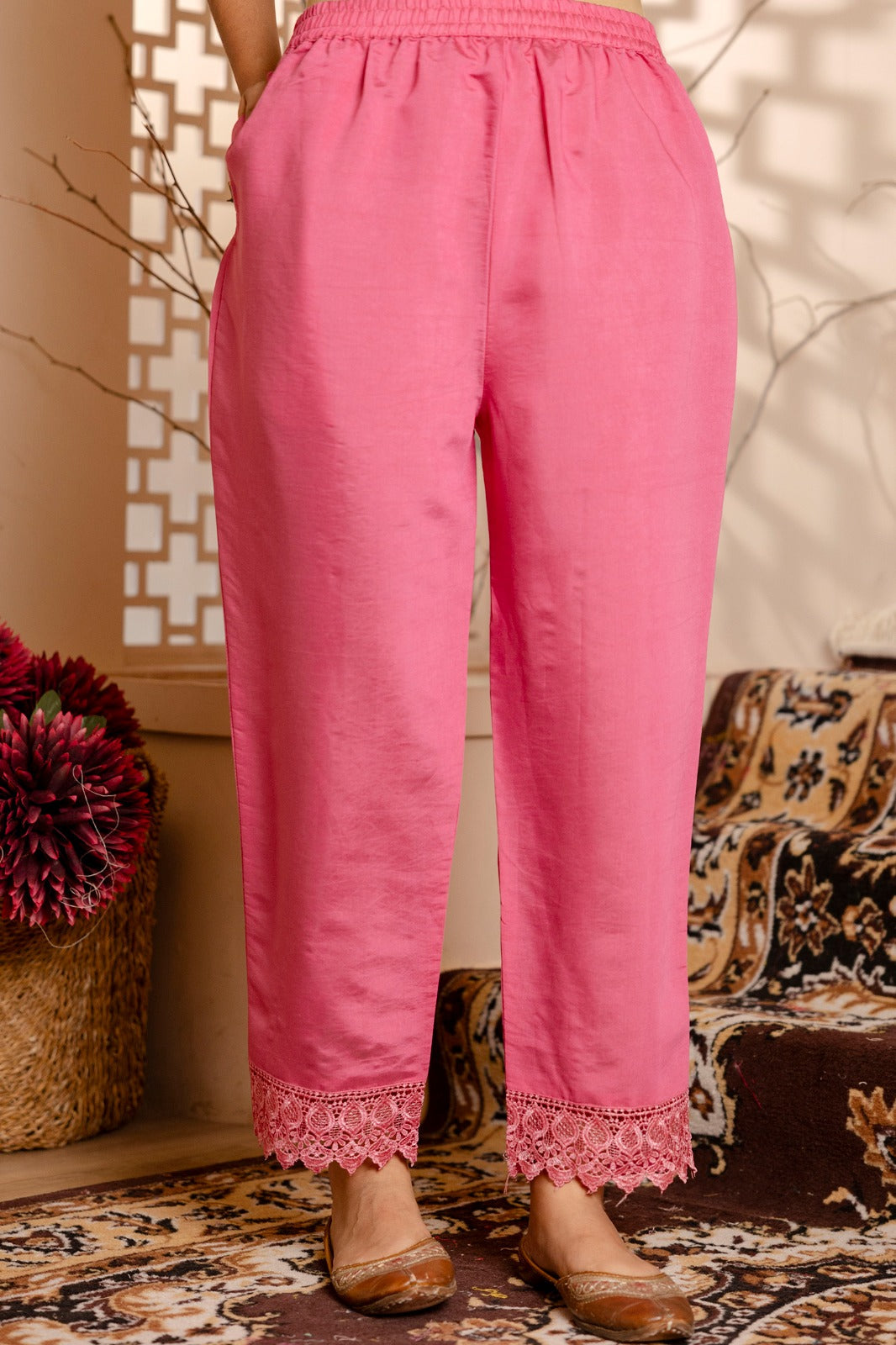 Samira Women Kurta and Pant Sets Viscose Roman Silk Fabric - FitVibe Fashion