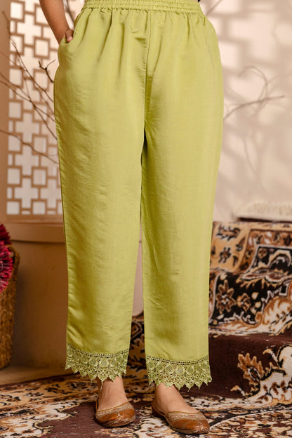 Vidya Women Kurta and Pant Sets Viscose Roman Silk Fabric - FitVibe Fashion