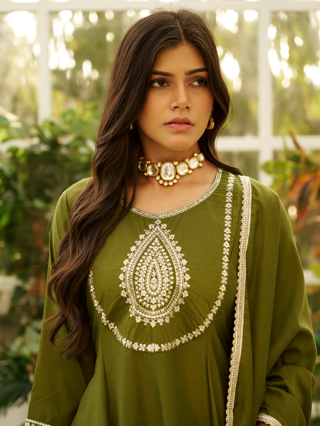 Vaani Anarkali Kurta and Pant Dupatta Set - FitVibe Fashion