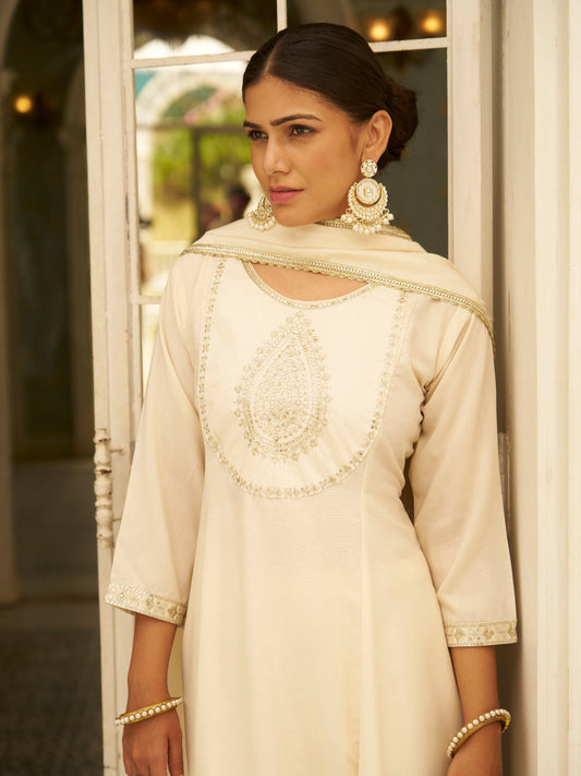 Vaani Anarkali Kurta and Pant Dupatta Set - FitVibe Fashion